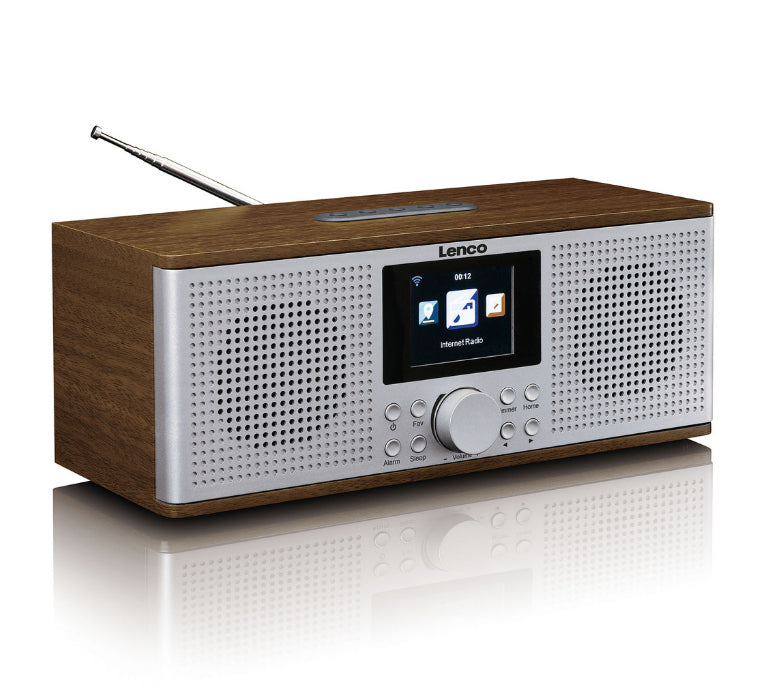 Lenco DIR-170 – DAB-/Internetradio – Tischradio – DAB+, UKW, Internetradio, Bluetooth – Braun