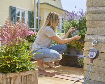 Gardena Controller – Batteriebetrieb, 12 bar, Bewässerungsdauer 99 min – Schwarz, Grau – 1890-20