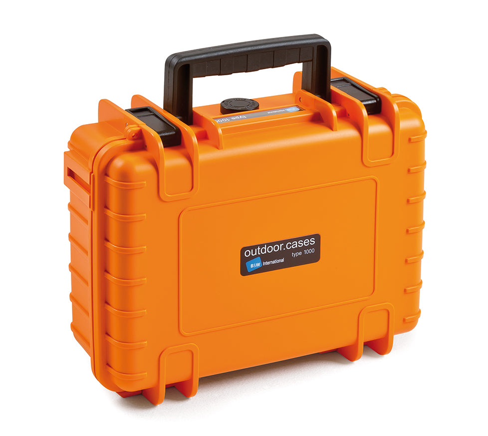B&W Cases B&W 1000/O/RPD Outdoor-Koffer – Innen 250 × 175 × 95 mm, IP67 – Orange