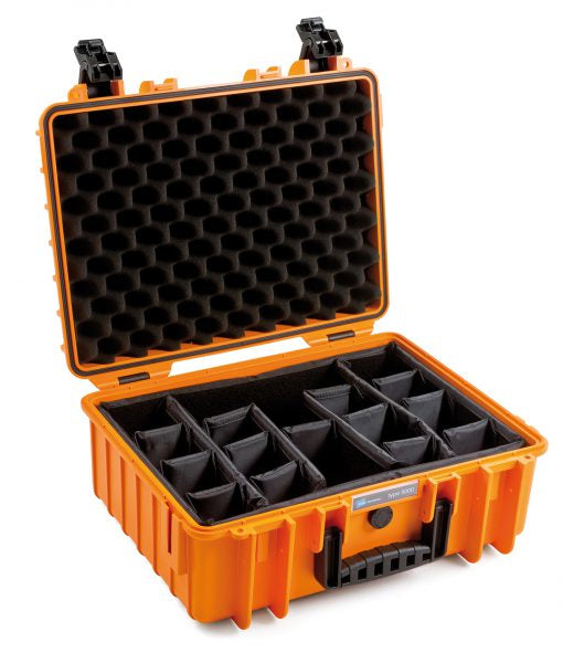 B&W Cases B&W Typ 5000 – Hartschalenkoffer, PP, Orange, 47 × 19 × 36,5 cm