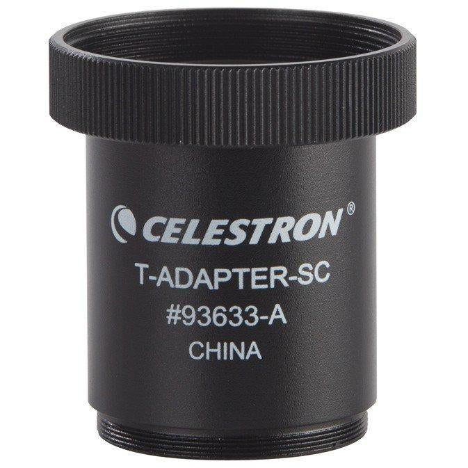 Celestron T-Adapter Teleskop-Adapter – für Schmidt-Cassegrain (C5, C6, C8 u. a.) – Schwarz