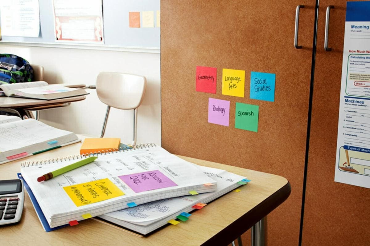 Post-it Super Sticky Haftnotizen – 76×76 mm – sortiert, 16×90 Blätter