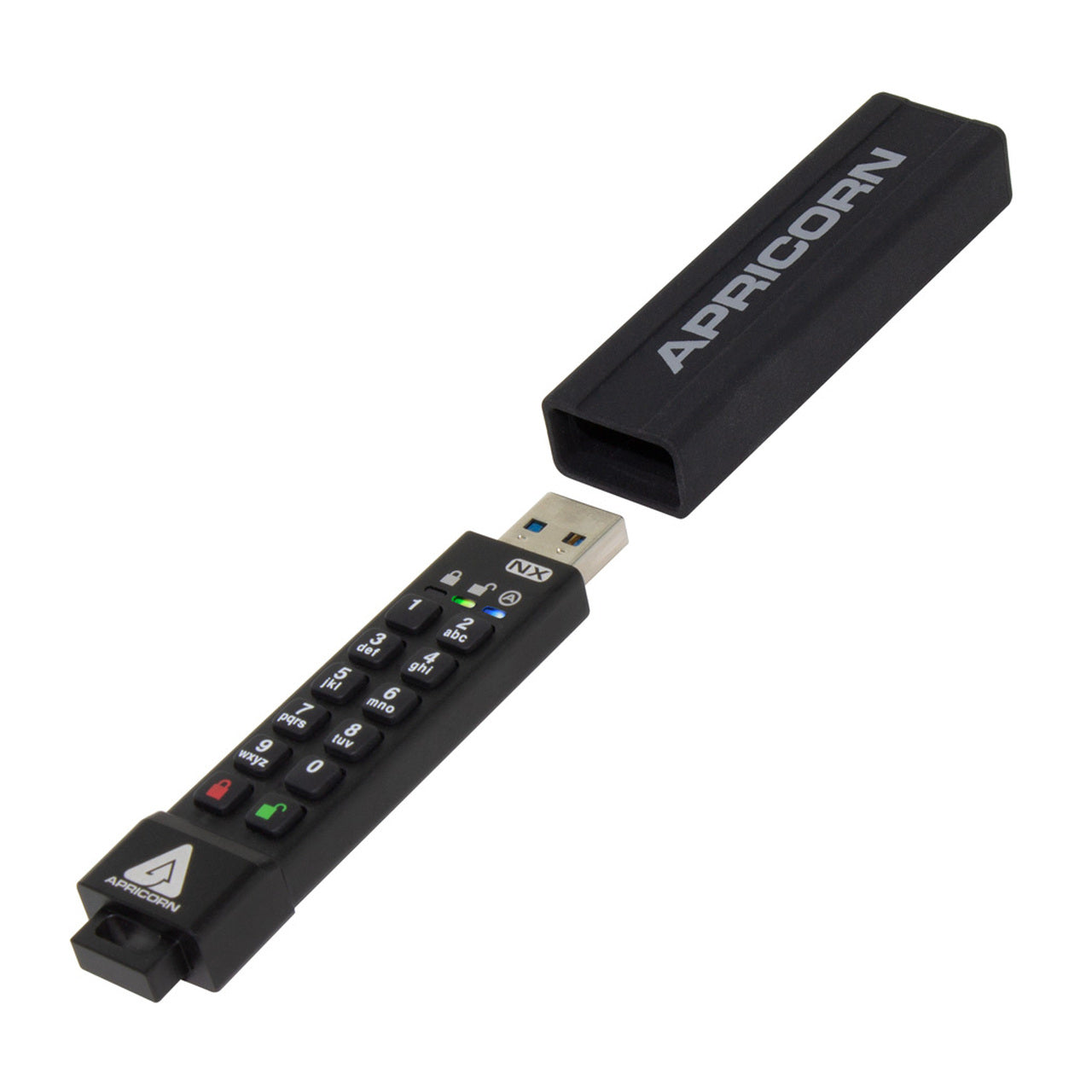 Apricorn Aegis Secure Key 3Nx – 4 GB, USB Typ-A 3.2 Gen 1, Hardwareverschlüsselt, PIN-gesichert, IP67