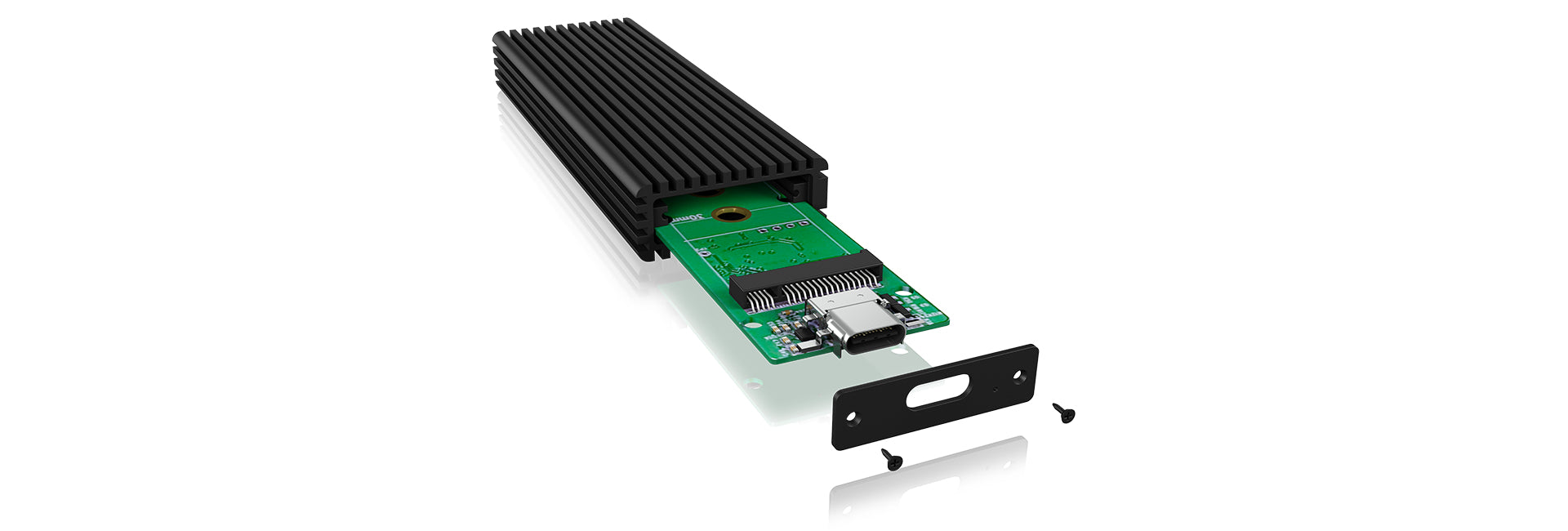 ICY BOX IB-1816M-C31 – 1-Schacht M.2 SSD-Gehäuse – für M.2 (M-Key), PCIe/NVMe, Längen 30–80 mm