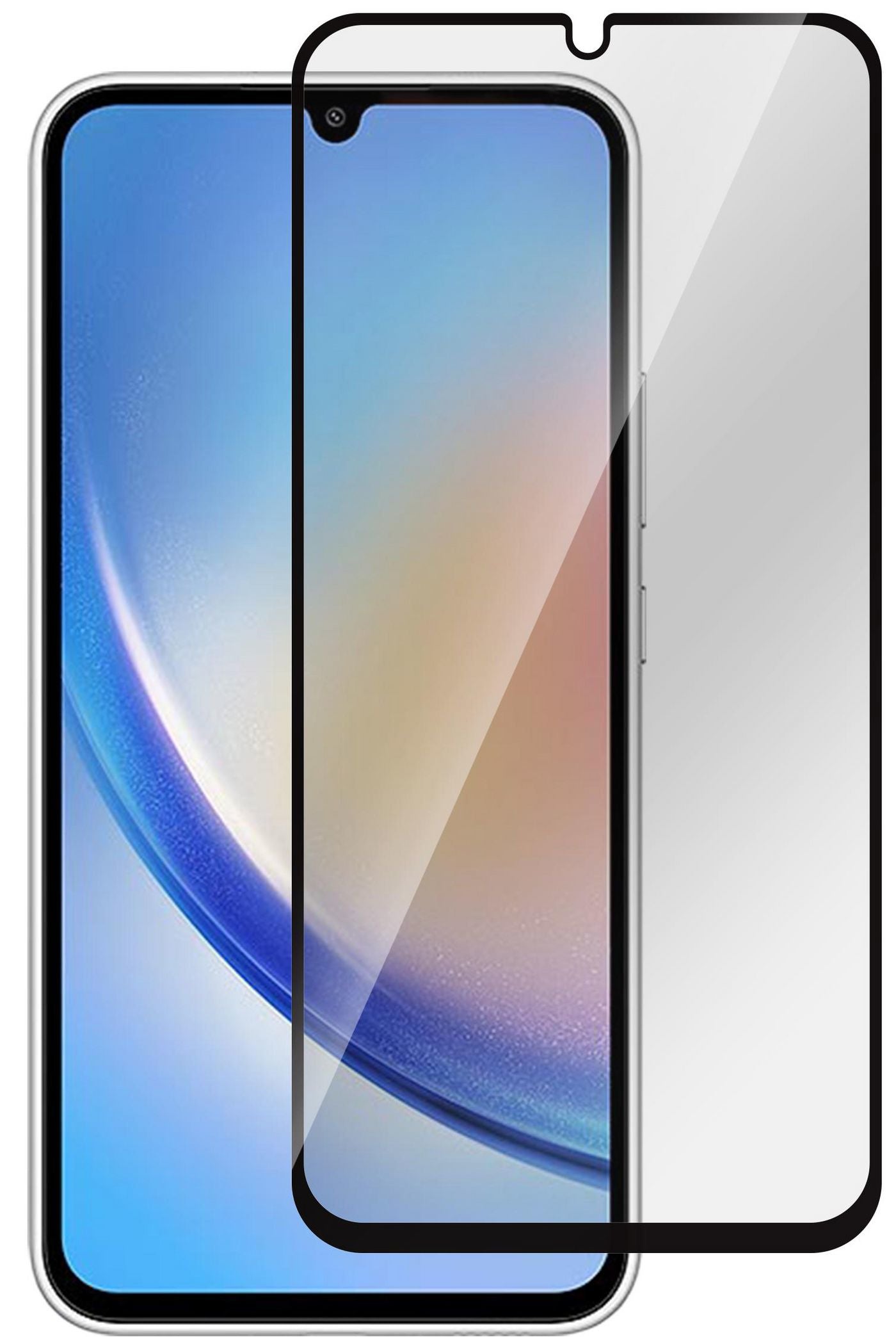 eSTUFF Privacy-Filter (Panzerglas), Full Cover – für Galaxy A34