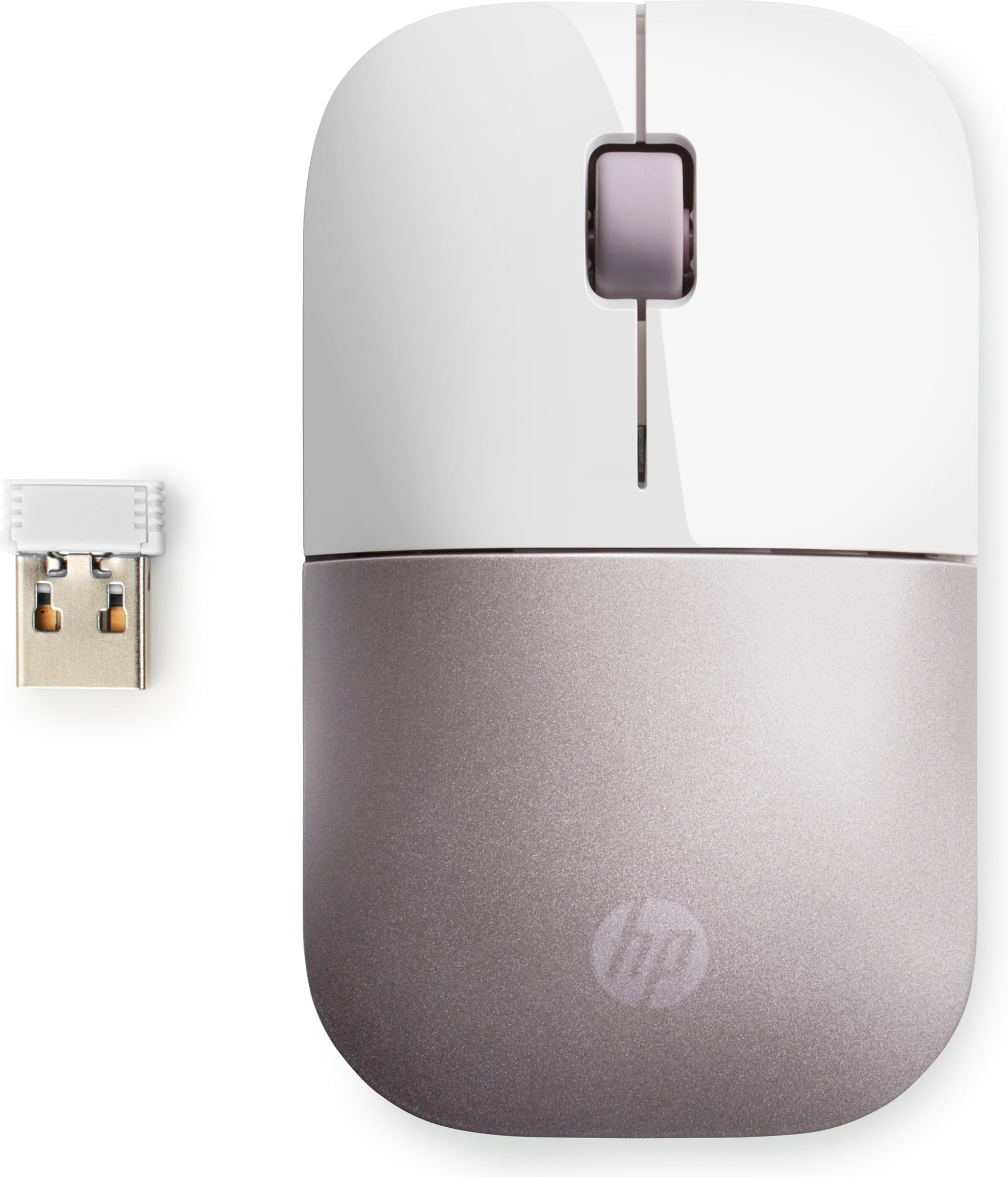 HP Z3700 – Maus – Kabellos (2,4 GHz), 1200 DPI, beidhändig, Weiss/Pink