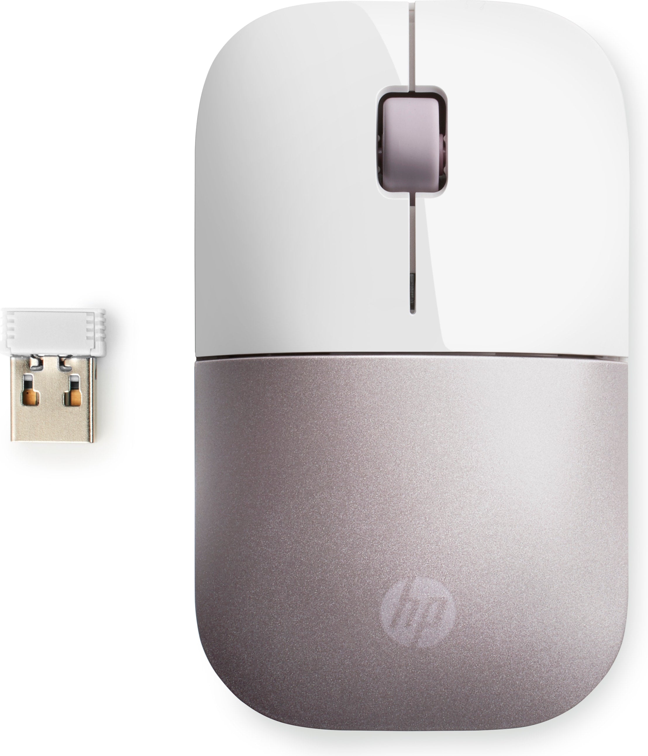 HP Z3700 – Maus – Kabellos (2,4 GHz), 1200 DPI, beidhändig, Weiss/Pink