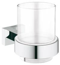 GROHE Essentials Cube Zahnbecher – Bohren – Chrom – Glas