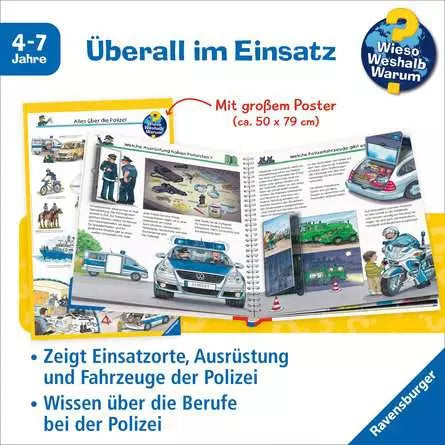 Ravensburger Buch – Wieso? Weshalb? Warum? – Alles über die Polizei (Band 22), 16 Seiten, Deutsch, 4–7 Jahre