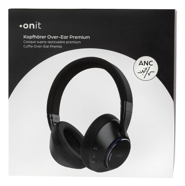 ONIT Over-Ear Kopfhörer – Bluetooth, ANC, Mikrofon, USB-C – Schwarz – bis 25 h