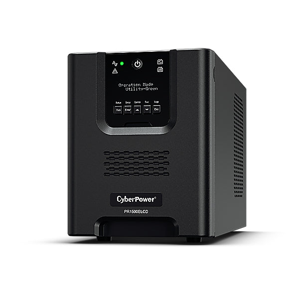 CyberPower PR1500ELCD USV 1,5 kVA/1350 W Line-Interaktiv, Reiner Sinus, LCD – Tower – C13×8, Eingang IEC C14