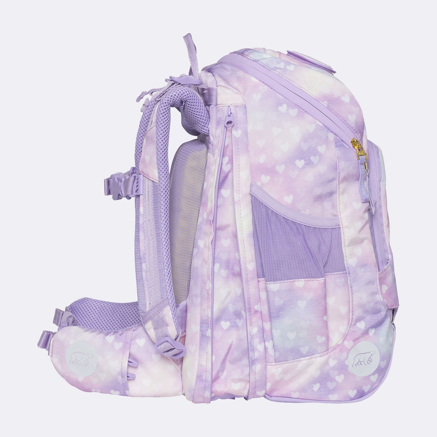 Beckmann Schulrucksack Active Air Flx – 6-teilig – Einhorn Prinzessin Violett
