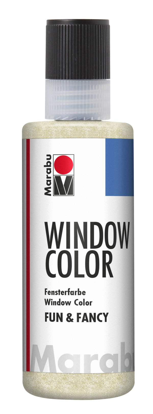 Marabu Fun & Fancy – Fenstermalfarbe – Goldglitter, 80 ml, für Glas & Porzellan