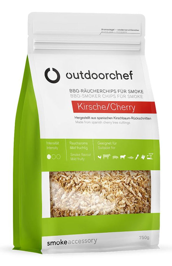 OUTDOORCHEF Räucherchips Kirsche – für Smoke, Holz
