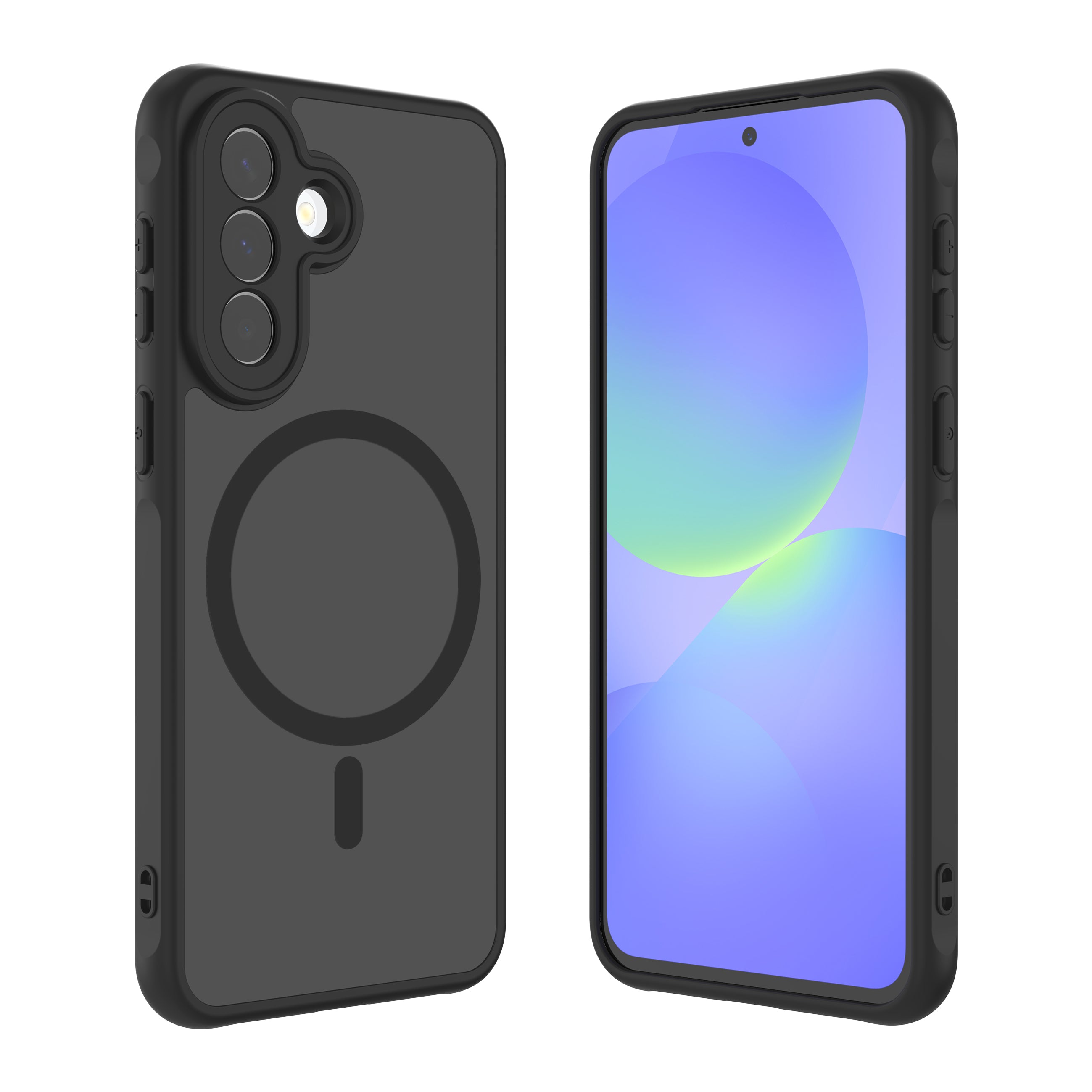 nevox StyleShell Invisio – Backcover – für Samsung Galaxy A37 (5G), MagSafe, TPU, Schwarz
