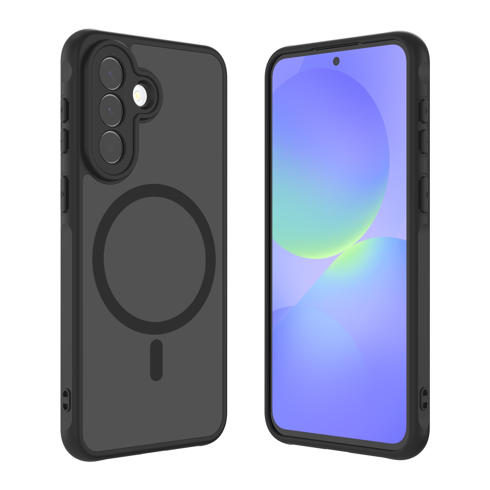nevox StyleShell Invisio Backcover – für Samsung Galaxy A57, MagSafe, PC+TPU, Schwarz