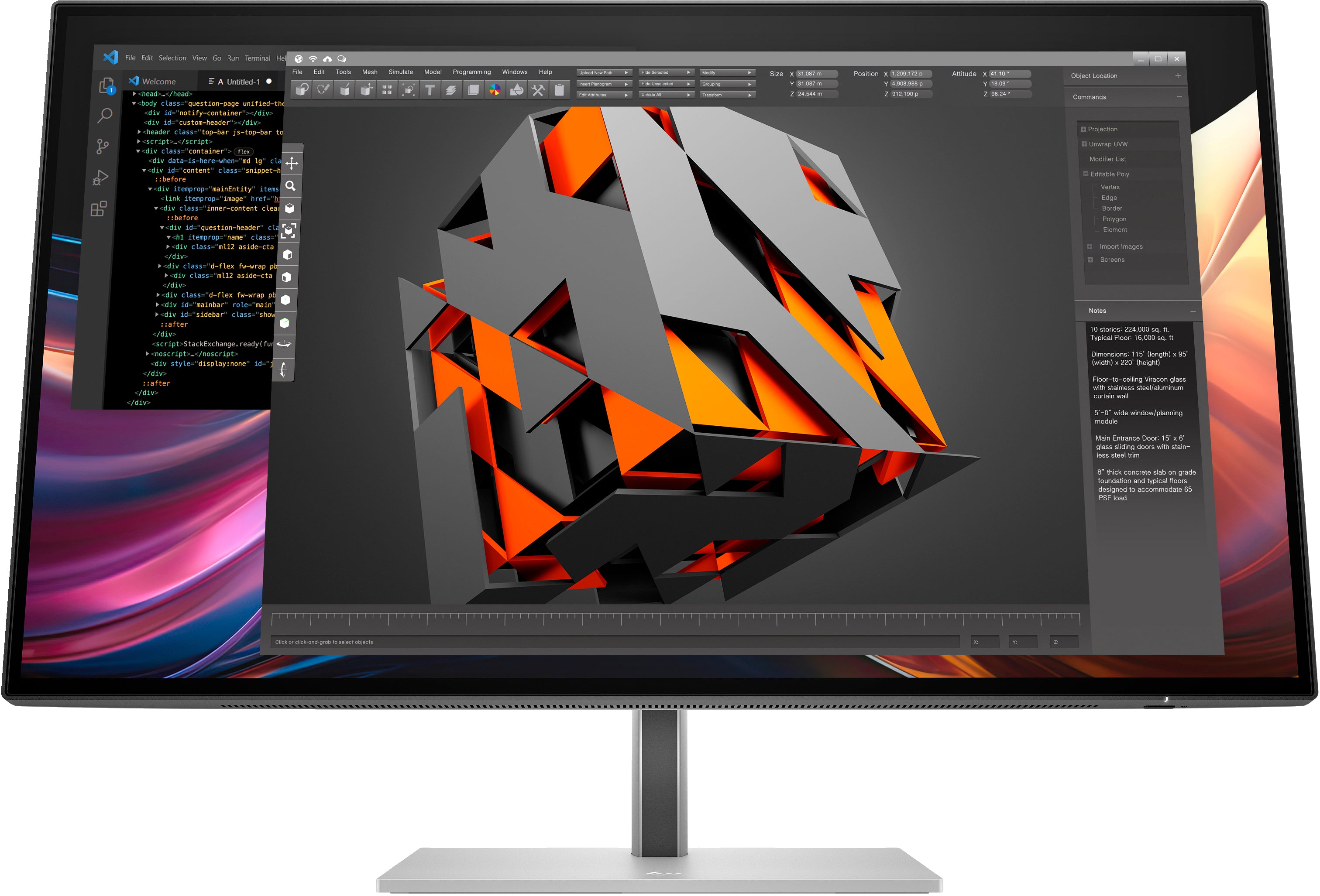 HP S7 Pro 727pq – Monitor, 2560 × 1440 (WQHD)