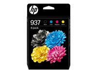 HP 937 Tintenpatronen-Multipack, Schwarz/Cyan/Magenta/Gelb (Original) – für OfficeJet Pro 9120/9125/9130 …