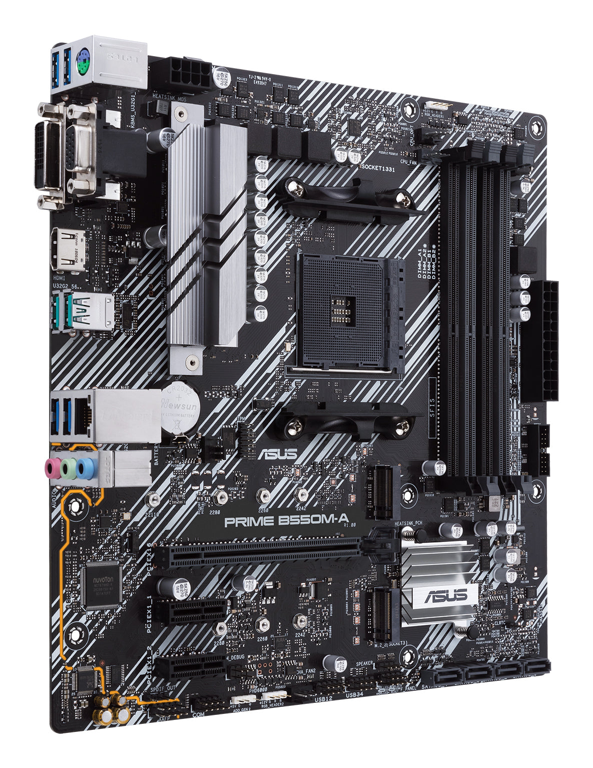 ASUS PRIME B550M-A/CSM – Mainboard – AM4, AMD B550, mATX, DDR4, für AMD Ryzen 3000 Serie