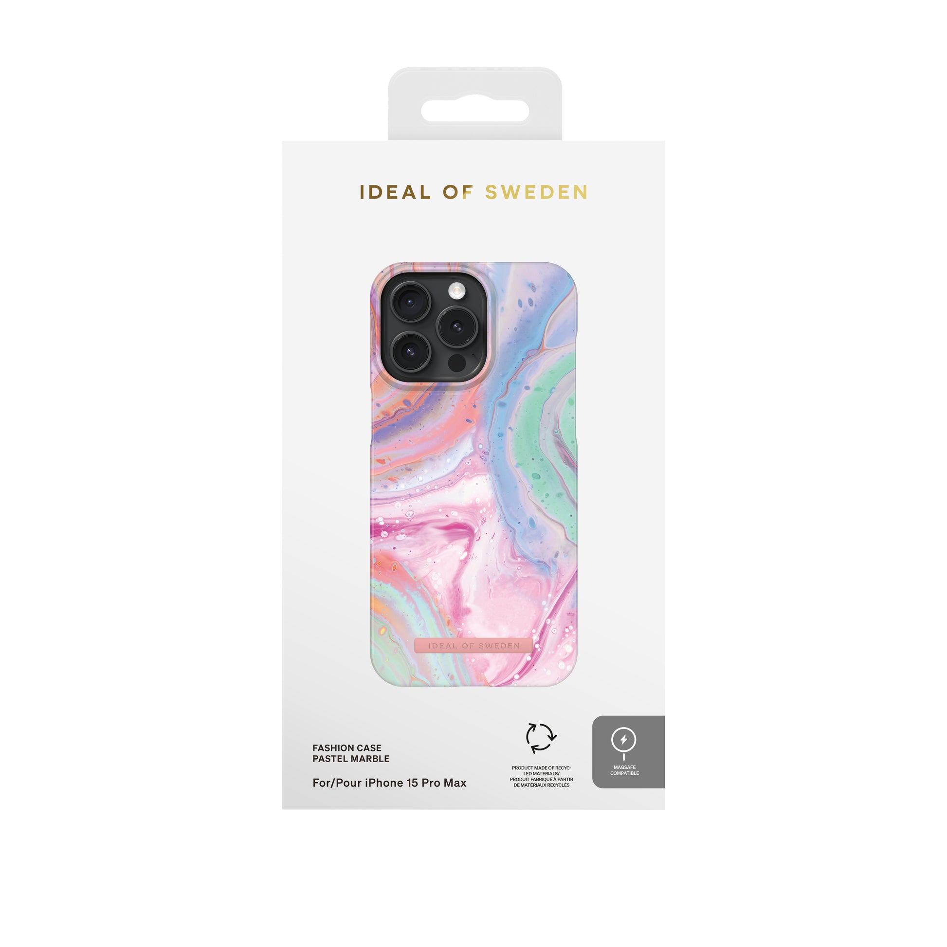 Ideal of Sweden – Backcover – für Apple iPhone 15 Pro Max – Pastellmarmor – PC – MagSafe-kompatibel