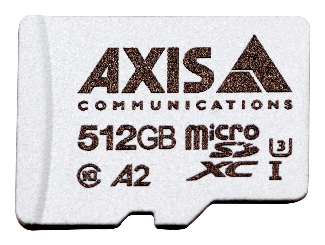 Axis Überwachungskarte 02365-001 microSDXC 512 GB – Klasse 10, U3, A2, 100/39 MB/s, inkl. SD-Adapter