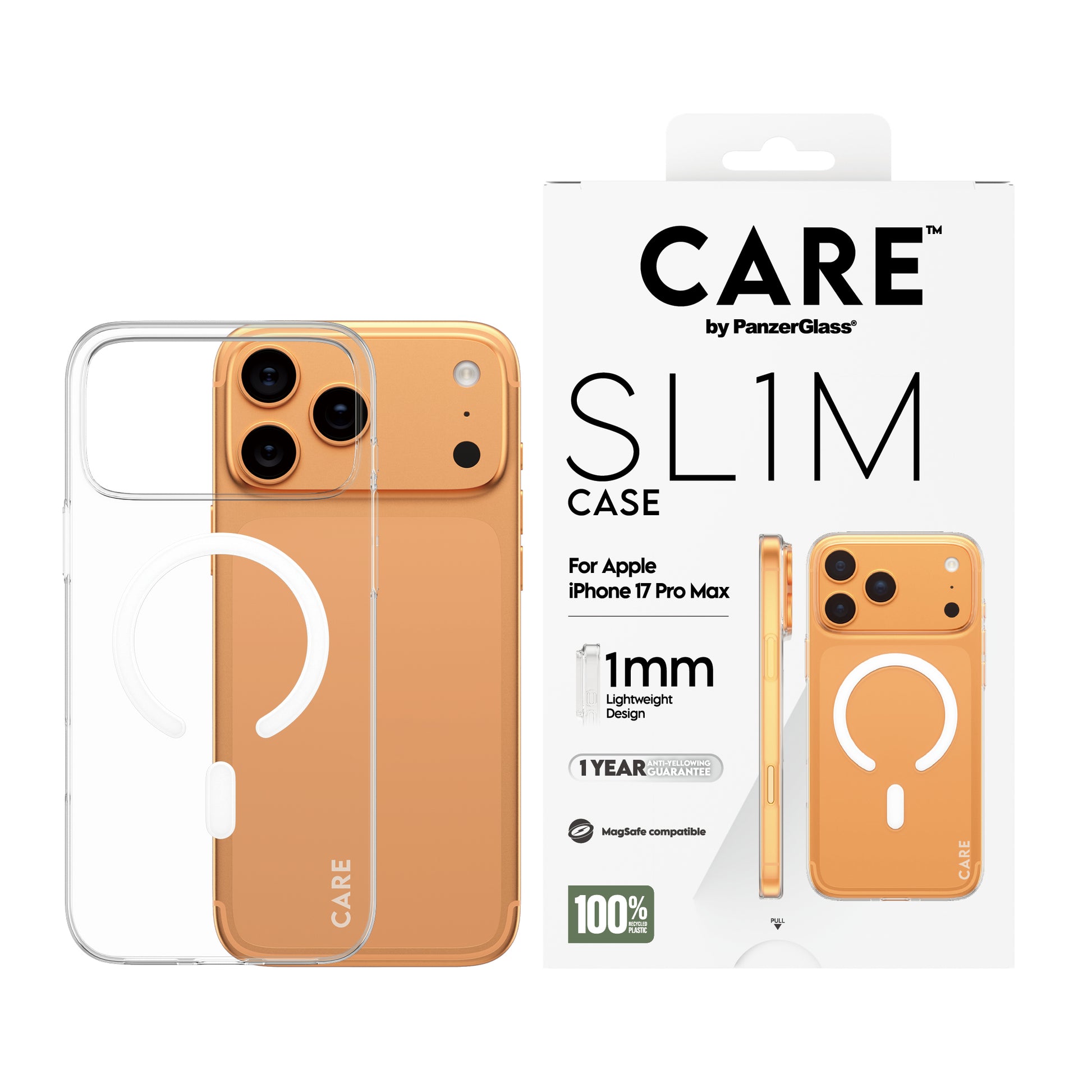 PanzerGlass Backcover – für Apple iPhone 17 Pro Max – transparent – PC, MagSafe-kompatibel