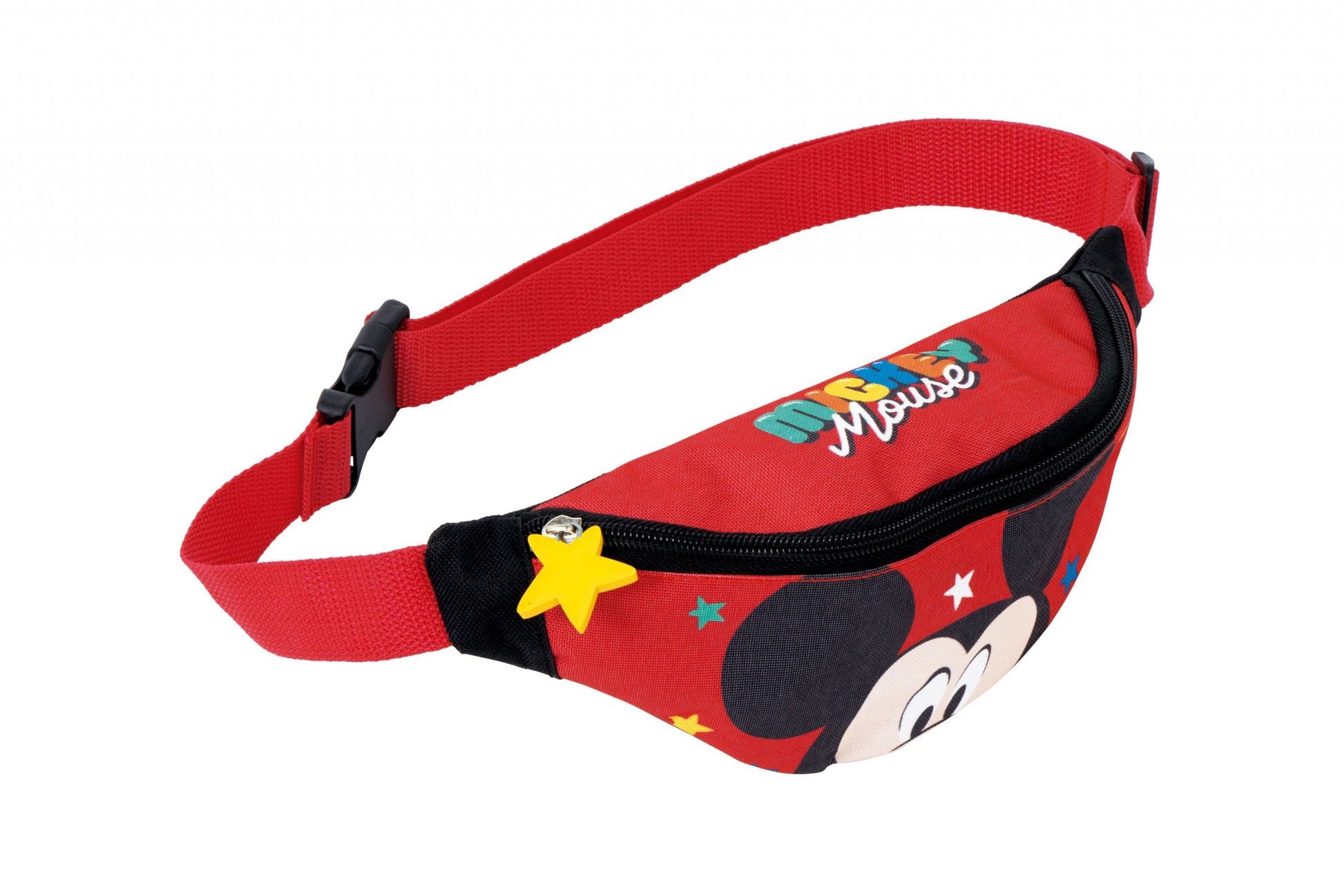 Arditex Bauchtasche, 1,1 l, Polyester, Rot, Motiv Mickey, 27 × 6,5 × 11 cm