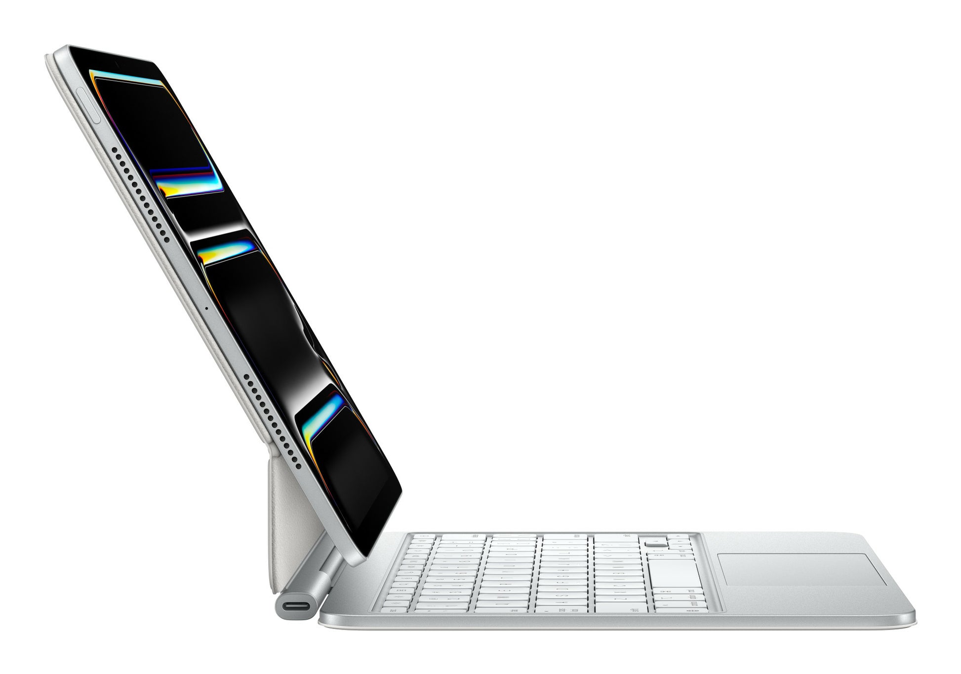 Apple Magic Keyboard Tastatur-Case für iPad Pro 11" (M4) – QWERTY (SE), mit Trackpad, Beleuchtung – Weiss