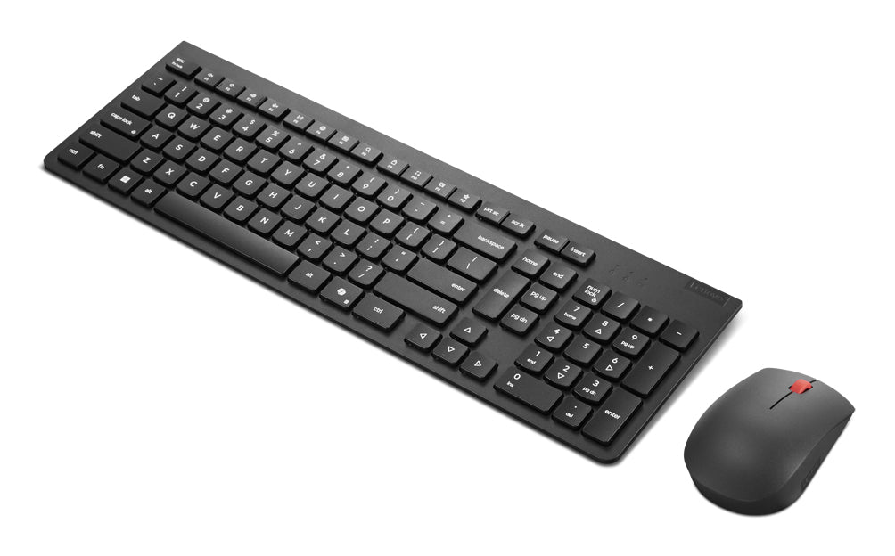 Lenovo Tastatur-Maus-Set – Schere – 2,4 GHz USB-A (Empfänger) – AZERTY (FR) – Schwarz