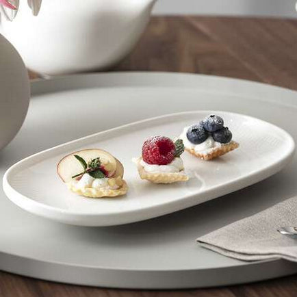 Villeroy & Boch Afina Servierteller – Porzellan, weiss, mikrowellengeeignet, spülmaschinenbeständig, 1 Stück