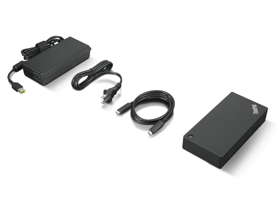 Lenovo 40AY0090EU Dockingstation – USB-C, 2× DP, 1× HDMI, 5× USB-A, 90 W PD, GbE, 3,5 mm Audio, für Windows