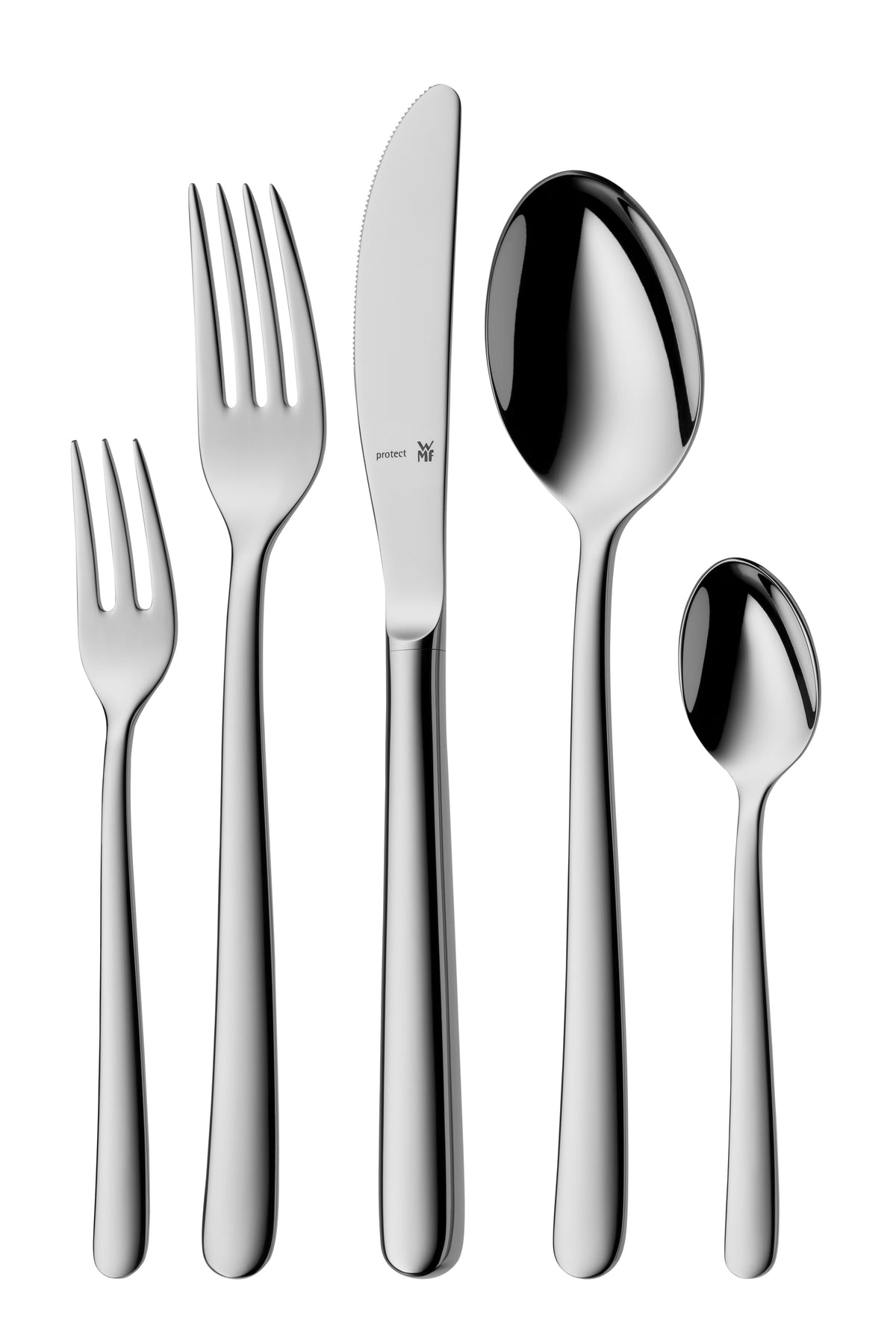 WMF Kult Plus Besteck-Set (Tafelbesteck) – 30-teilig, 6 Personen, Edelstahl, spülmaschinenfest