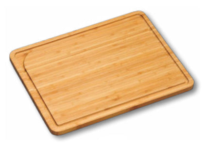 Kesper Schneidebrett 40 × 30 × 1,6 cm, Bambus, mit Saftrille, Braun