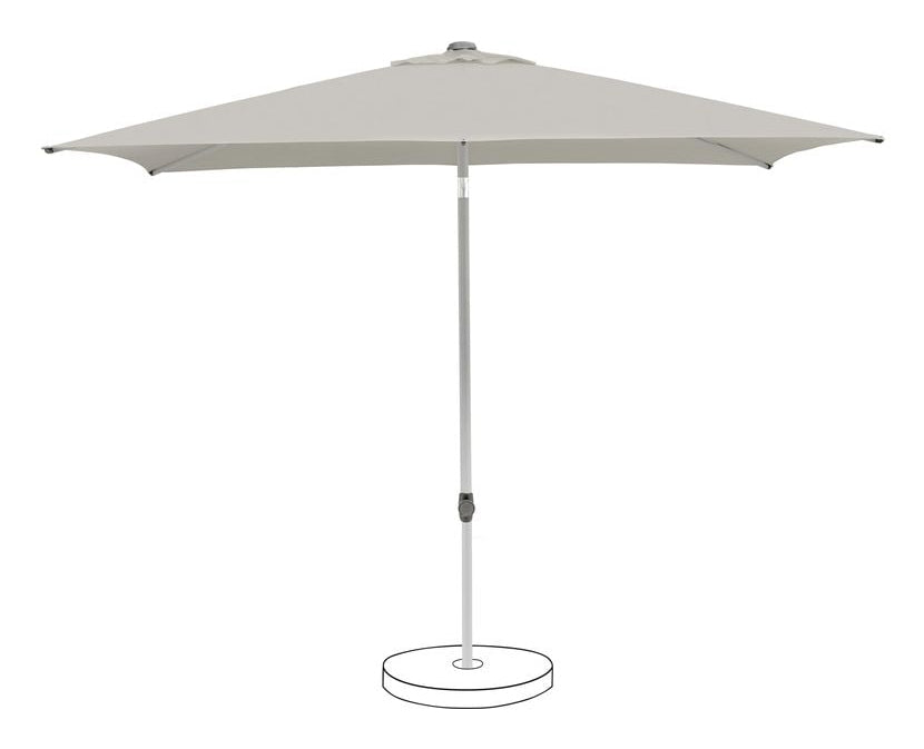 Suncomfort by Glatz Terrassenschirm Pop Up, 250 × 200 cm, Rechteck – Hellgrau, Polyester