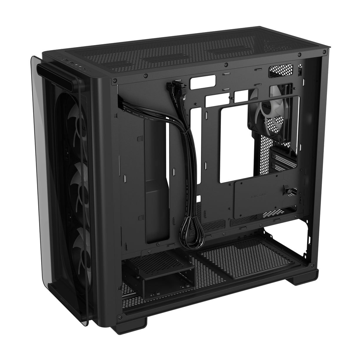 ASUS A23 PLUS TG – PC-Gehäuse – Micro-ATX/Mini-ITX, 7 Lüfterplätze, 3×2,5", 2×3,5", Sichtfenster, Schwarz