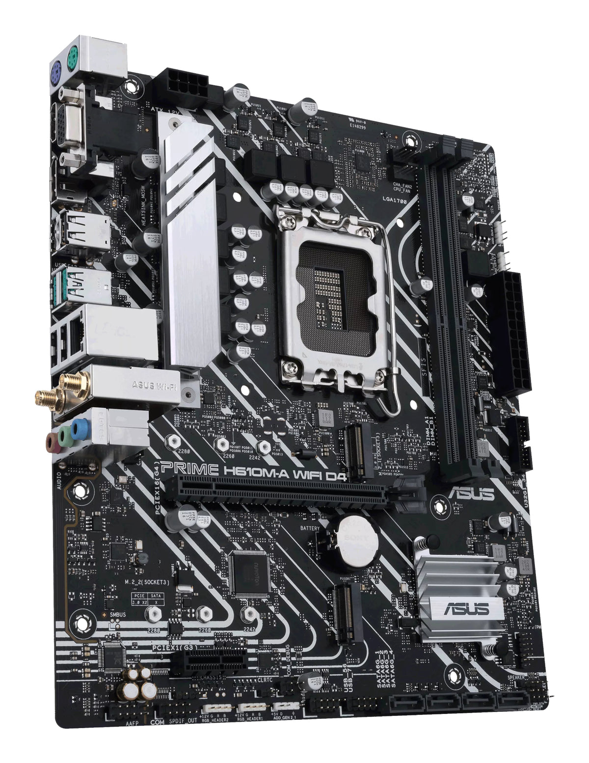 ASUS PRIME H610M-A WIFI D4 – Mainboard – LGA 1700, Intel H610, mATX, DDR4