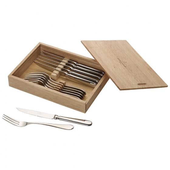 Villeroy & Boch Oscar Steakbesteck – Edelstahl, Silber, spülmaschinenfest, 12 Stk.