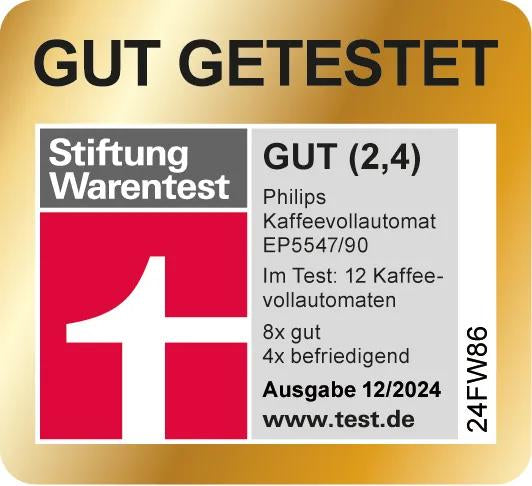 Philips Serie 5500 EP5547/90 Kaffeevollautomat – 1,8 l, 275 g Bohnenbehälter, 15 bar, Milchtank 0,26 l