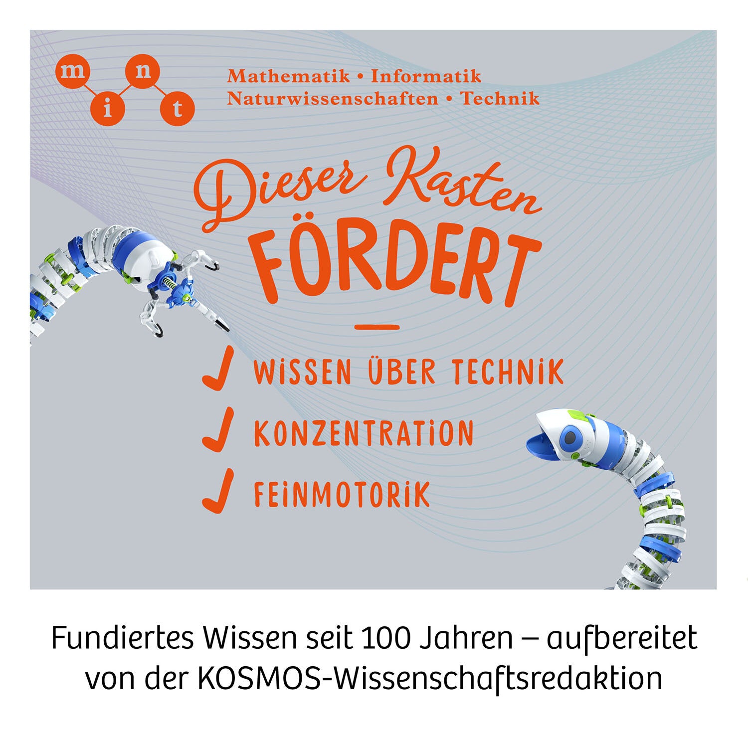 Kosmos Experimentier-Set – Bionischer Roboterarm, farbig illustrierte Anleitung, ab 10 Jahren