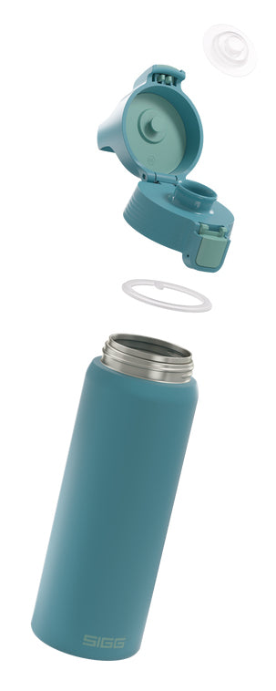 SIGG Trinkflasche 750 ml – Edelstahl, Weithals, Klappdeckel, Blau