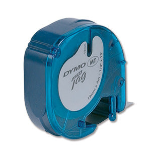 DYMO Schriftband – 12 mm × 4 m, rot, schwarz, LetraTag