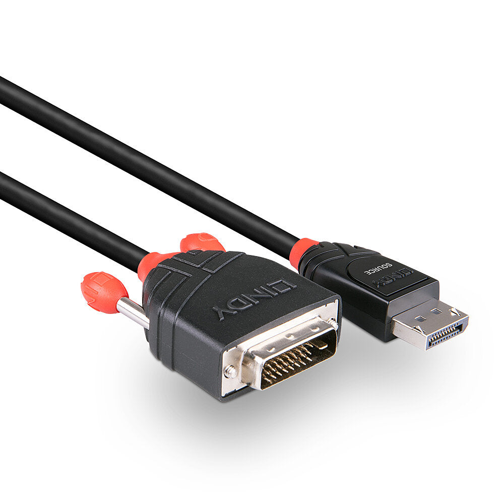 Lindy DisplayPort (Stecker) auf DVI (Stecker) Adapter, DP 1.1, 3 m
