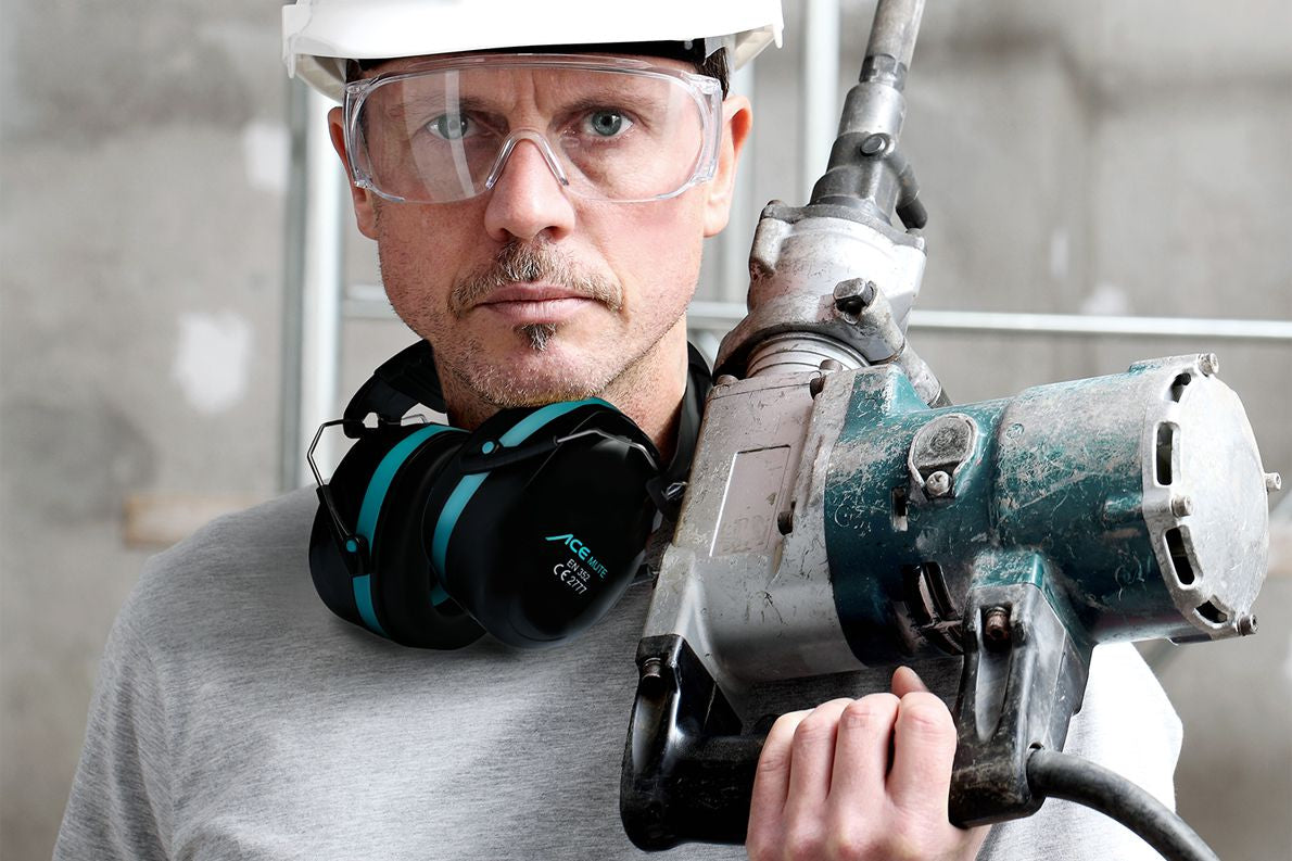ACE Mute Kapselgehörschutz – SNR 32 dB – Schwarz/Türkis – EN 352-1