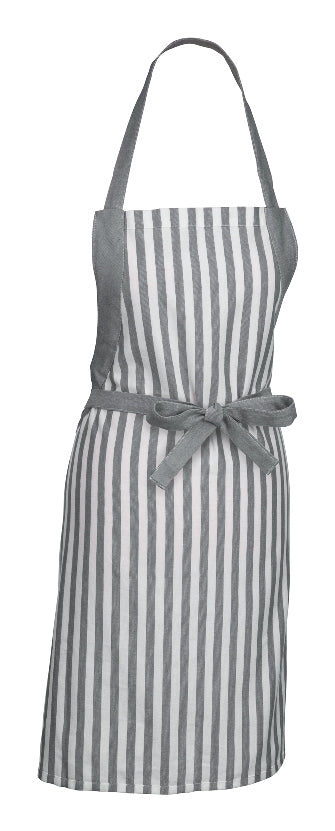 Kela Kochschürze CAJA – Bambus/Baumwolle, 67×80 cm – Dunkelgrau/Weiss