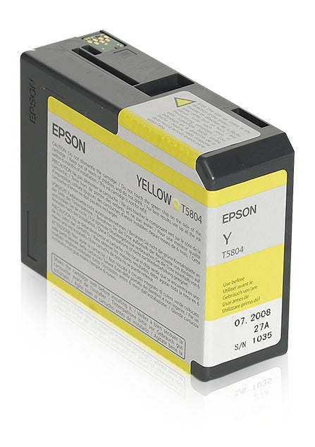 Epson Tintenpatrone T5804, Gelb – für Inkjetdrucker/Multifunktionsgeräte