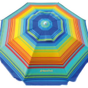 Eurotrail Strandschirm ETCF0935 – Ø 160 cm – Mehrfarbig Regenbogen – UPF 50+, faltbar