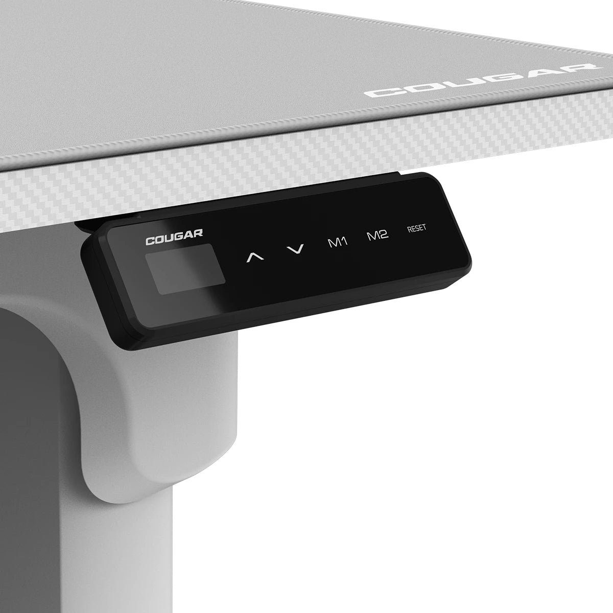 COUGAR Gaming E-Grav 160 – Höhenverstellbarer Tisch, 160 × 75 cm, elektrisch, 73–118 cm, 120 kg, Weiss