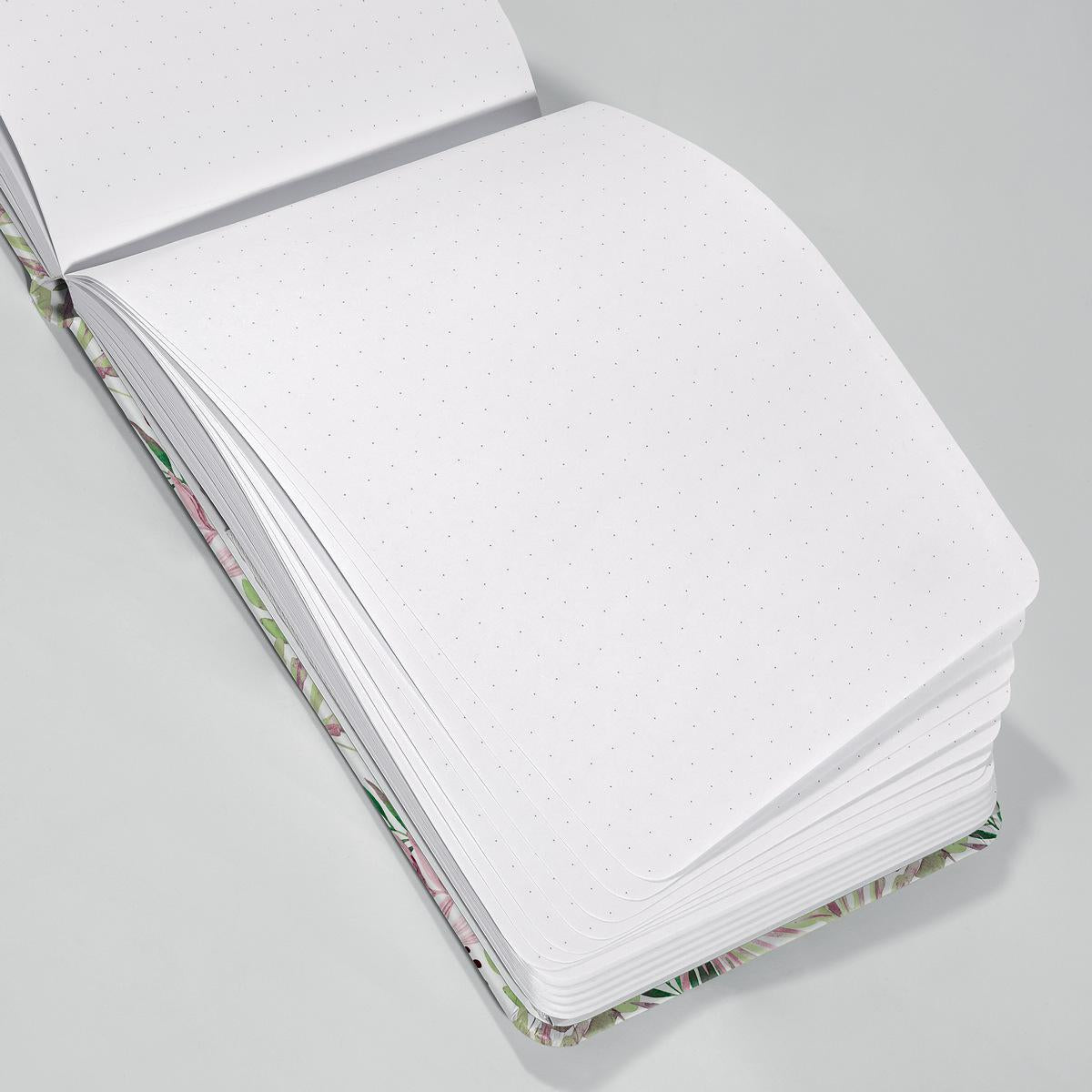 Sigel Notizblock JOLIE, punktkariert, Fadenheftung, Hardcover, 79 Blätter, perforiert, 100 g/m² – mehrfarbig