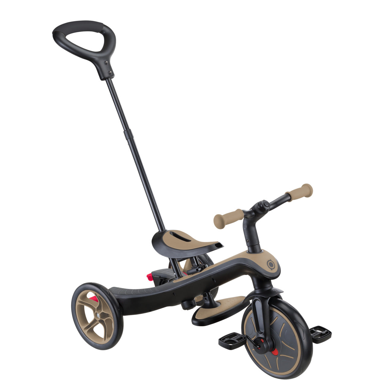 Globber Explorer 4 in 1 Dreirad – Vorderrad Ø 24,9 cm – bis 20 kg – ab 10 M. – Aluminium/Kunststoff – sand