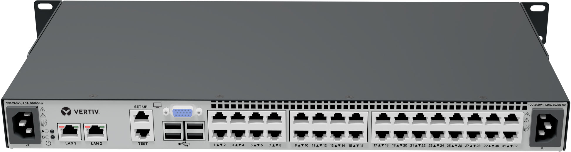 Vertiv MPU2-4032DAC-400 Geräte-Dock – USB-A, 1× VGA
